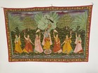 Antique Indian Mural Sized Painting Depicting God Vishnu Museum Worthy 46    X 70   