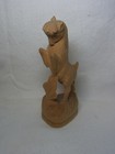 Goat Black Forest Hand Carved Wood Vintage German  q