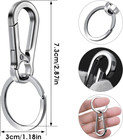 6pcs Metal Keychain Carabiner Clip Keyring Key Ring Chain Clips Hook Holder Usa