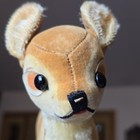 Vintage 1950s Velveteen Deer Plush Japan Hard Stuffed Bambi Doe  Unmarked Steiff