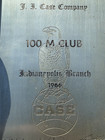 Vintage Ji Case Tractor 1966 Dealer Award Metal Sign Eagle Globe Farm Plaque