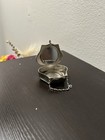 Vintage Art Deco Metal Vanity Compact Mirror Case W  Chain  Pre-1930