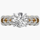 2 42 Ct Round Cut E Vs1 Lab Created Diamond Solitaire 14kt Yellow Gold Ring