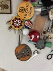 Junk Drawer Lapel Pin Lot Vintage Knives Metals Tokens Jewelry Estate