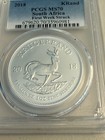 2018 S  Africa Krugerrand - 1 Oz Silver - First Week Strike - Pcgs - Ms70