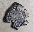 Costa Rica Silver 1 Real 1846 T4 Counterstamp Cob Holed Arrow Shape 3 6 Grams