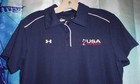Nwt Under Armour Heat-gear  usa Field Hockey  Training Polo Shirt Woman L