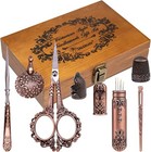 Vintage Embroidery Scissors Kit  Victorian Needlework Gift Set With Antique S   