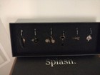Wine Stem Glass Charms Markers Silver   Bronze Tone Set By  Splash   New 
