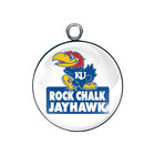 Kansas Jayhawks Glass Cabochon Charms