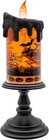 Halloween Snow Globe Flameless Candle     Lighted Halloween Glitter Lantern With S