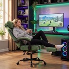 Fabric Video Gaming Chair  Ergonomic High-back Computer Game Chairs With Large M