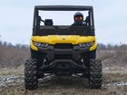 Superatv Heavy Duty Half Windshield For Can-am Defender Hd  2016   - Dark Tint