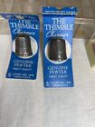 Lot Of Vintage Thimbles Wood  Metal And Porcelain With Case