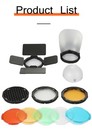 Us Magnetic Round Head Flash Accessory Kit For Godox Ad200 Ad200pro Ii V1 V1pro
