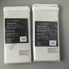2 Smooth Weave Pillowcases Euro Shams Tailored New Ivory Tailored Countryside
