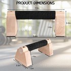 Wooden Parallettes Bars - 30cm Calisthenics Equipment For Handstand Yellow 