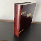 Vtg    91 Bombay Company Wood Memory Keepsake Box Brass Plate   Hinge