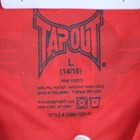 Tap Out Shirt Boys L Red Sleeveless Round Neck Polyester Print Pullover Tank Top