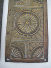 4 X Antique Brass Art Nouveau   Deco Sunburst Type Design Door Finger Push Plate