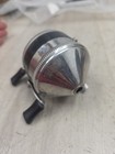 Vintage Zebco Model 33 Chrome Fishing Reel Made In Usa Metal Foot
