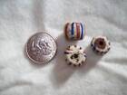 Set Of 3 Collectable Rare Old Antique Glass African Trade Beads bead