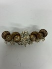 Vintage Sam Fink Sf Gold silver Toned Filigree Tube Lipstick Holder Cherub Lady 