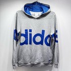 Adidas Reload Logo Gray Hoodie And Joggers Tracksuit Set Athleisure Junior L xl