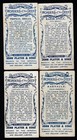 Four 1904 Marine Life Cards Tropical Shells  Razor Shell  Barnacle  Sea Mouse