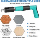 Powerful Concrete Nail Gun Air Nailer Nail Wall Fastening Tool 100pc Round Nails