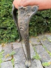 Antique Heavyweight Victorian Cast Iron Bench Stool