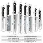 10pcs Kitchen Knives Set Stainless Steel Japanese Damascus Chef s Knife Cleaver
