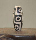 Tibetan Prayer Worry Dzi Bead Old Agate 9 Eyes Amulet Gzi Antique Tibet Ls010003