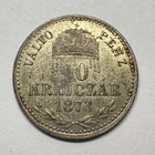 1873 Hungary 10 Kreuzers - Silver - Francis Joseph I - Beautiful Coin -  b-071
