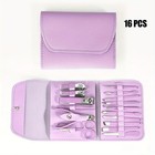16pcs Professional Manicure Pedicure Set Nail Clippers Kit  Gift Fo Mom    best 