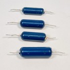 4 Blue Molded Ajax Tube Amp Capacitor  1uf400v    047uf400v    022-400v   1-200v