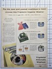Frigidaire Imperial Washers Yellow Washing Machine Vintage Print Ad 1955