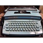 Vtg Blue Smith Corona Coronet Super 12 Electric Typewriter W Carry Case Tested