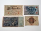 Banknotes 20-1000 Mark 1910 Bond Vintage Set Of 4 Note German Empire Paper Money