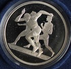 Athens 2004 Olympics Silver Proof 10 Euro Coin Set  Track Running  Case   Coa