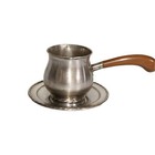 Towle Silver  172 Sterling Pipkin Sauce Brandy Warmer Wood 6 5 8  With Plate