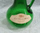 Vintage Los Hermanos Burgundy California Green Glass Bottle Handle Jug W Spout 