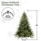 6ft Christmas Tree Pre-lit Artificial Green W  2212 Branch Tips   300 Led Lights