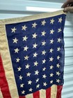 Vintage Us American 48 Star Flag 31    X 58    Wwii Era Cotton Sewn Stars Usa