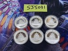 Six Coin Lot Chinese Silver Panda Coins Panda-palooza 