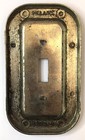 Vintage Melard 67091-1 Ornate Metal Switch Plate Face Cover