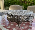 Goldschmidt   Sons  800 German Silver And Cut Crystal Oval Centerpiece