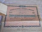 Vintage Share Certificate Stocks Bonds Actions Centrale Banques De Province 1929
