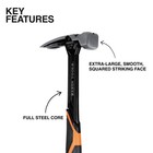 Klein Tools Smooth Face Steel Claw Hammer  20-ounce