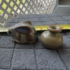 Vintage Mexican Tonala Folk Art Rabbit Figurine Signed Wilmot Mini Pottery  Lot